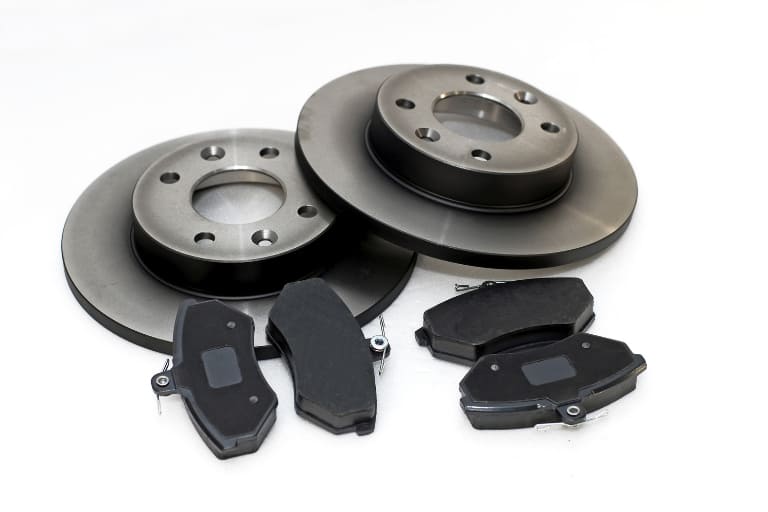 front and rear brake pads with disc
